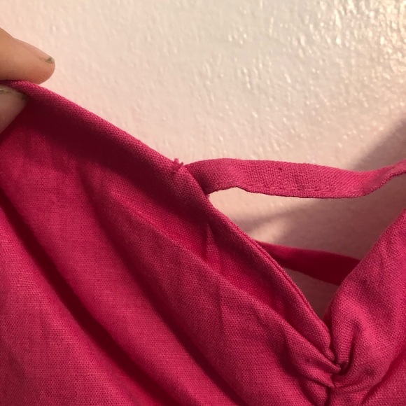 Zara Pink mini Dress Size M Summer ruffles Cocktail Party Wedding Strappy Beaded - Picture 3 of 9